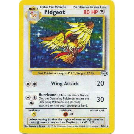 Pokemon Jungle Rare Holo Pidgeot #8