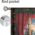 thumbnail image 4 of WNOOHIY Christmas Tree Snowman Gift Box Pattern Light-filtering Curtains for Living Room Bedroom Home Decoration, Set of 2 Panels, 4 of 9