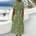thumbnail image 7 of Summer Dresses for Women Casual Short Sleeve Wrap V Neck Sundress A-Line Beach Vacation Dresses 2026, 7 of 7