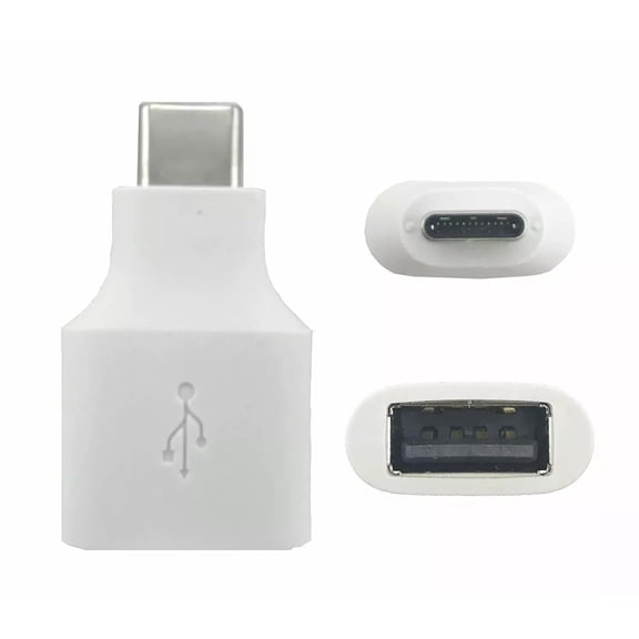 Google Pixel USB-C to USB-A Adapter, Quick Connect OTG Converter, White
