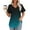 Sky Blue, variant on Women's V-Neck Tee, Printed Summer Tops Short Sleeve, Casual Blouse with Soft Stretch Fabric, Comfortable Pullover for Daily Wear