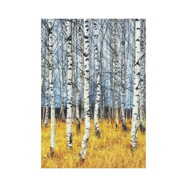 Mypop Autumn Birch Tree Grove Garden Flag Outdoor Banner 28 X 40 Inch Walmart Com Walmart Com