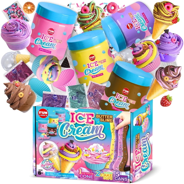 Helado de mantequilla Slime Pack FUN KIDZ, 1040 ml para niñas de 6 a 8 años FUN KIDZ FUN KIDZ