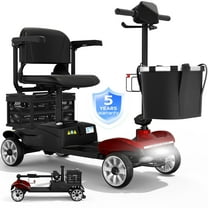 STACOO 4 Wheel Mobility Scooters for Adults 15 Miles Long Range 300LBS Capacity, Foldable Electric Scooter All Terrain Motorized Scooter for Seniors, Compact Wheelchair Device for Travel