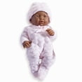 thumbnail image 1 of JC Toys Mini La Recién Nacido Afroamericano | Muñeca bebé niña real anatómicamente correcta | 9.5" Totalmente vinilo | Incluye traje rosa, gorro y chupete | Diseñado por Berenguer | Edades 2+, 1 of 1