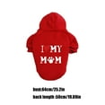 thumbnail image 3 of Wuztai 4XL Pet Sweater Fleece Dog Clothes 64cm Bust, Warm Teddy Pet Apparel with I Love Mom Print, Large Dog Clothing, 3 of 6
