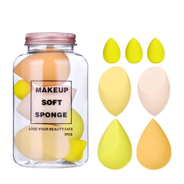 Esponjas De Maquillaje Esponjas De Base Adecuadas Para Crema Facial Base Corrector Herramientas De Belleza 7 Uds Speravity CE007261-02