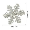 thumbnail image 2 of Sparkly Rhinestone Snowflake Hair Clip, Metal Alligator Design, Festive Accessory for Christmas Parties, 4cm Diameter, 2 of 8