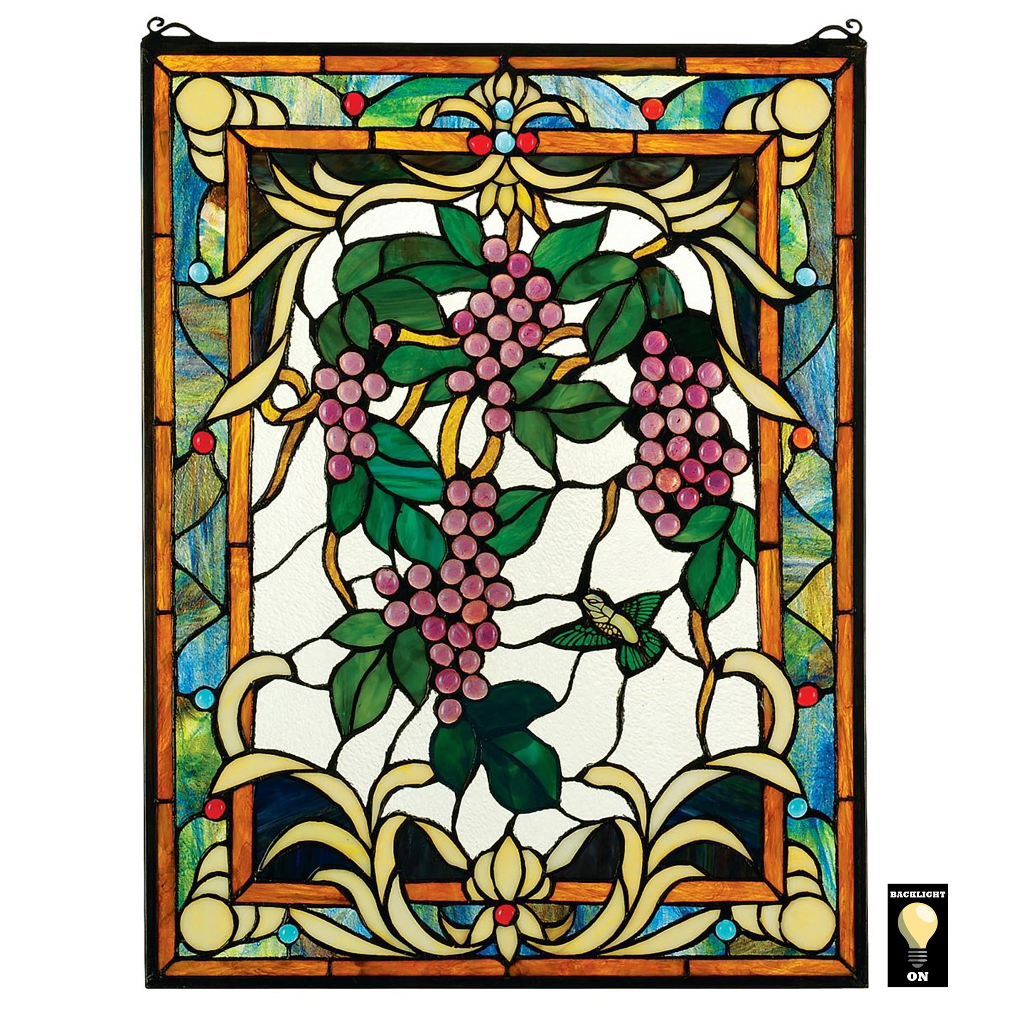 Stained glass panel  on the window Modern stained glass Stained glass Window Garden gift Art Glass Decoration Window Decor Glass painting