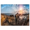 thumbnail image 2 of Plage avec Panorama de Ruines Anciennes - Impression sur Toile Paysage, 2 of 3