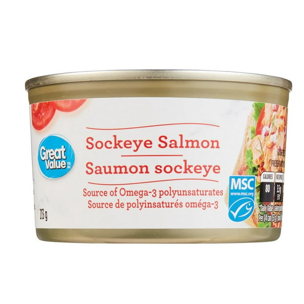 Saumon sockeye Wild Pacific de Great Value 213 g