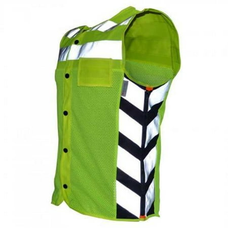 Missing Link Men' s Meshed Up Safety Vest HiViz Reflective Green - - 4X-Large MUMG