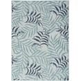 thumbnail image 2 of Nourison Garden Oasis Indoor/Outdoor Blue 5' x 7' Area Rug (5x7), 2 of 10