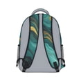 thumbnail image 3 of Teal Gold Marble Backpack for School,Cute School Bag,Schoolbag with Adjustable Shoulder Straps & Padded Back,15.3"x11"x6.7", 3 of 6