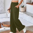 thumbnail image 6 of kpmatpey Sweatpants for Women Wide Straight Leg Elastic High Waisted Loose Casual Plain Sport Trousers with Pockets, 6 of 7