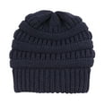 thumbnail image 6 of GZWYHT Beanies,Beanie Hats Most Popular Custom Brand Winter Thick Warm Wool Hair Cuffed Chunky Knitting Hat Women Winter Hats,Hats for Women Navy, 6 of 6