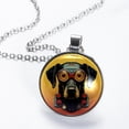 thumbnail image 2 of Dog Retro Stunning Glass Circular Pendant Necklace - Fashionable and Elegant Necklaces for Women, 2 of 5