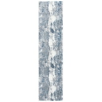 SAFAVIEH Lilypond Candelario Abstract Runner Rug, Grey/Blue, 2' x 12'