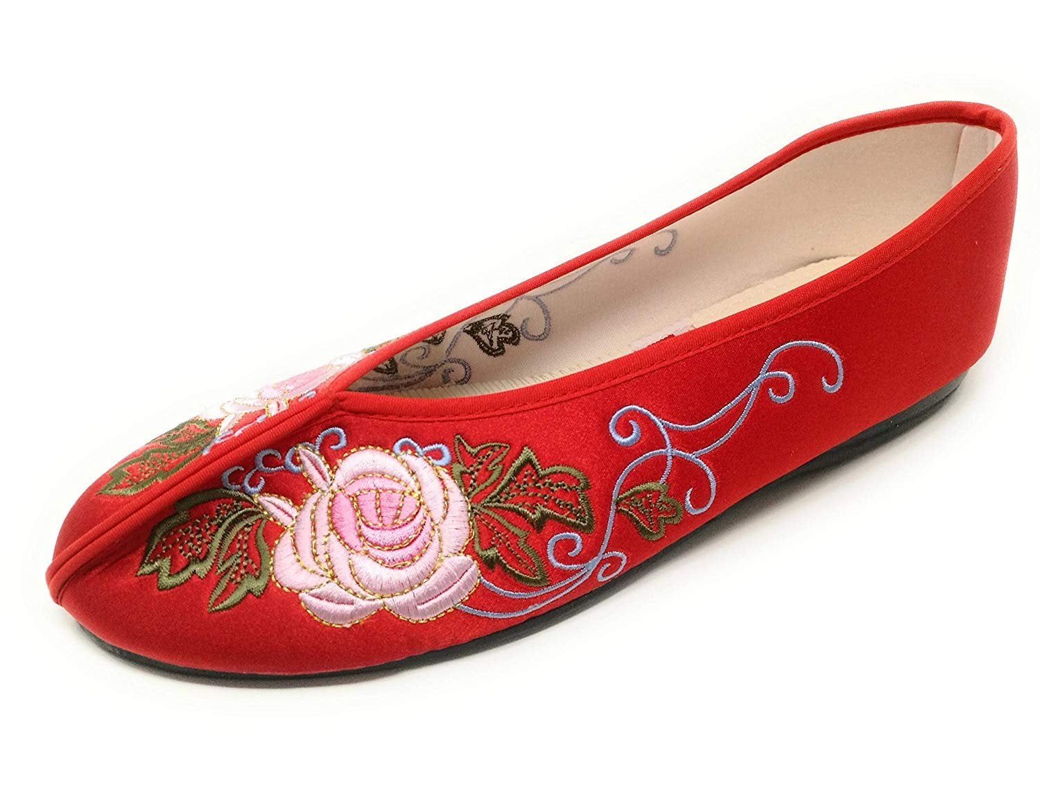 CINAK Embroidered Shoes Chinese Womens Embroidery Flowers Style Loafers Comfortable Ballet Flats
