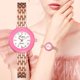 thumbnail image 5 of Reloj de cuarzo informal con correa de aleación de moda y esfera redonda para mujer (oro rosa rosa), 5 of 5