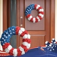 thumbnail image 4 of PALIFEUR 4th of July Wreath, 15.7 Inch Patriotic Wreaths for Front Door, Artificial Floral Spring Wreaths Decorations for Memorial Day Independence Day Veterans Day, Red Blue White, 4 of 8