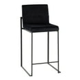 thumbnail image 4 of Fuji High Back Counter Stools for Kitchen Counter, Counter Height Chairs, Bar Stools Set of 3 with Backs, Counter Stools Set of 3 Black, Bar Stools Set of 3 Counter Height (Black Velvet), 4 of 6