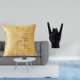 thumbnail image 2 of Funda de almohada,Fundas de cojín para sofá cama,funda de almohada cuadrada,Estatua del gesto de la roca,Estatuas y figuras de dedos con gestos de música rock,Esculturas de resina con, 2 of 8