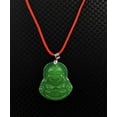 thumbnail image 3 of Aventurine Happy Buddha Stone Necklace Pendant, Jewelry Making DIY Supplies, Green, 1 Inch,, 3 of 5