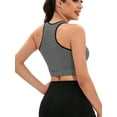 thumbnail image 6 of FANNYC Sexy Racerback Sports Bra For Women Seamless High Impact Support Yoga Sports Bra Padded Mesh Stretch Running Active Gym Workout Fitness Tank Tops With Removable Cups,XS-XL, 6 of 8