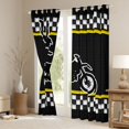 thumbnail image 3 of Feelyou Cross Bike Lover Blackout Curtains Set of 2 (52x84 Each) for Child, Motorcycle Speed Sport Window Curtains, Black Yellow Cartoon Curtains and Drapes, Blackout Curtains Room Decor, 3 of 6