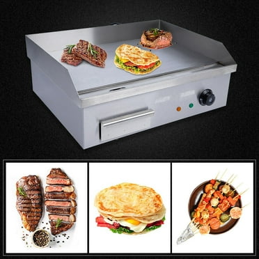 22" Countertop BBQ Griddle Commercial Portable Electric Flat Top Grill Hot Plate