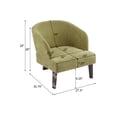 iooHug Mid-Century Modern Curved Accent Chair, Upholstered Arm Chair ...