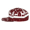 thumbnail image 3 of Haiem Christmas Buffalo Plaid Classic Snapback Cap Flat Bill Hat Baseball Cap Adjustable Size Cotton Dad Hat, 3 of 9