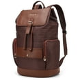 thumbnail image 3 of ELLE Eleganza 25L Fashion Monogram Travel Backpack, Brown, 1-Piece, 3 of 11