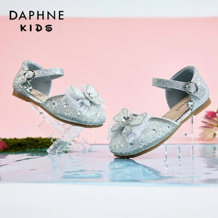 

DAPHNE Girls New Butterfly Princess Shoes Dance Performance Crystal Shoes