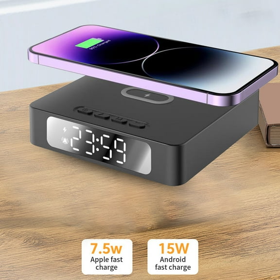 AZXY Charging Station,Wireless Charger,Charger Station,Charging Stand for Phone,Charging Stations for Multiple Devices at Once,15w Clock Lamp With Charger Pad Suitable for Apple and Android