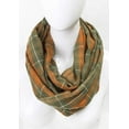 thumbnail image 4 of StylesILove Winter Plaid Infinity Scarf with Hidden Zipper Pocket Fashion Travel Scarf for Women and Men (Olive), 4 of 7