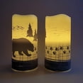 thumbnail image 3 of LumaBase Battery Operated LED Wax Candles with Soft White Lights, Wildlife - Set of 2, 3 of 6