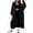 Black, variant on Breezora Women's Oversized Open Front Cable Knit Long Cardigan Draped Sweater Coat L Size Black