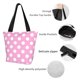 thumbnail image 4 of Balery Pink And White Polka Dot Bolsa de Hombro con Diseño, Bolsa Grande y Duradera, Bolsa Versátil para Compras, 4 of 6