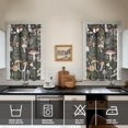 thumbnail image 2 of Mushroom (70) Kitchen Curtains - Vintage Tier Curtains for Bathroom Living RV Rod Pocket Window Drapes 36 Inch 2 Panels Set 27.5"x39" Window Treatment Tiers, 2 of 4
