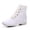 1-White124, variant on Elegye Girls Ballet Dance Sports Shoes Solid Lace Up Non Slip Soft Sole Comfortable Boots