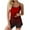 Red, variant on Ohufall Pajama Sets for Women 2 Piece Outfits Summer Sexy Gradient Color Sleeveless Spaghetti Strap Sleepwear Tops And Shorts Cozy Soft Pajamas Loungewear