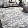 thumbnail image 2 of SAFAVIEH Alamo Burton Geometric Area Rug, Charcoal/Ivory, 9' x 12', 2 of 8