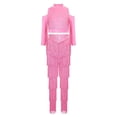 thumbnail image 4 of iiniim Girls Tassel Crop Tops and Fringe Pants Set for Performance Latin Dance 2 Pcs Ballroom Outfits Pink 16, 4 of 7