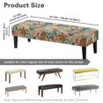 thumbnail image 3 of FUIALDOLG Stretch Dining Bench Cover Paisley Floral Print Anti-Dust Removable Bench Covers Slipcover Washable Bohemian Seat Cushion Protector for Bedroom, Kitchen, Hotel, Banquet, 3 of 7
