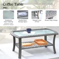 thumbnail image 7 of Vcatnet 4 Pieces Outdoor Conversation Set All Weather Wicker Patio Set Sectional Sofa Furniture with Coffee Table for Garden,Porch,Denim Blue, 7 of 7