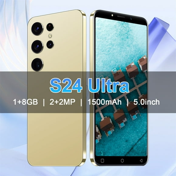 Smartphone Unlocked Cell Phones S24 Ultra Phone 8GB ROM+1GB RAM 5IN HD Cell Phone 2MP Rear Camera System 1500mAh Phone Mobile Phone Large Storage