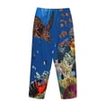 thumbnail image 5 of Naloa Colorful Coral Reef Print Women’s Ultra-Soft Comfy Pajama Lounge Pants with Pockets & Drawstring, 5 of 8