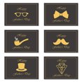 thumbnail image 4 of Juego de 6 sobres con elementos de puntos ondulados de color oscuro, divertidas y divertidas tarjetas navideñas con bendición para el día del padre, 4 of 5